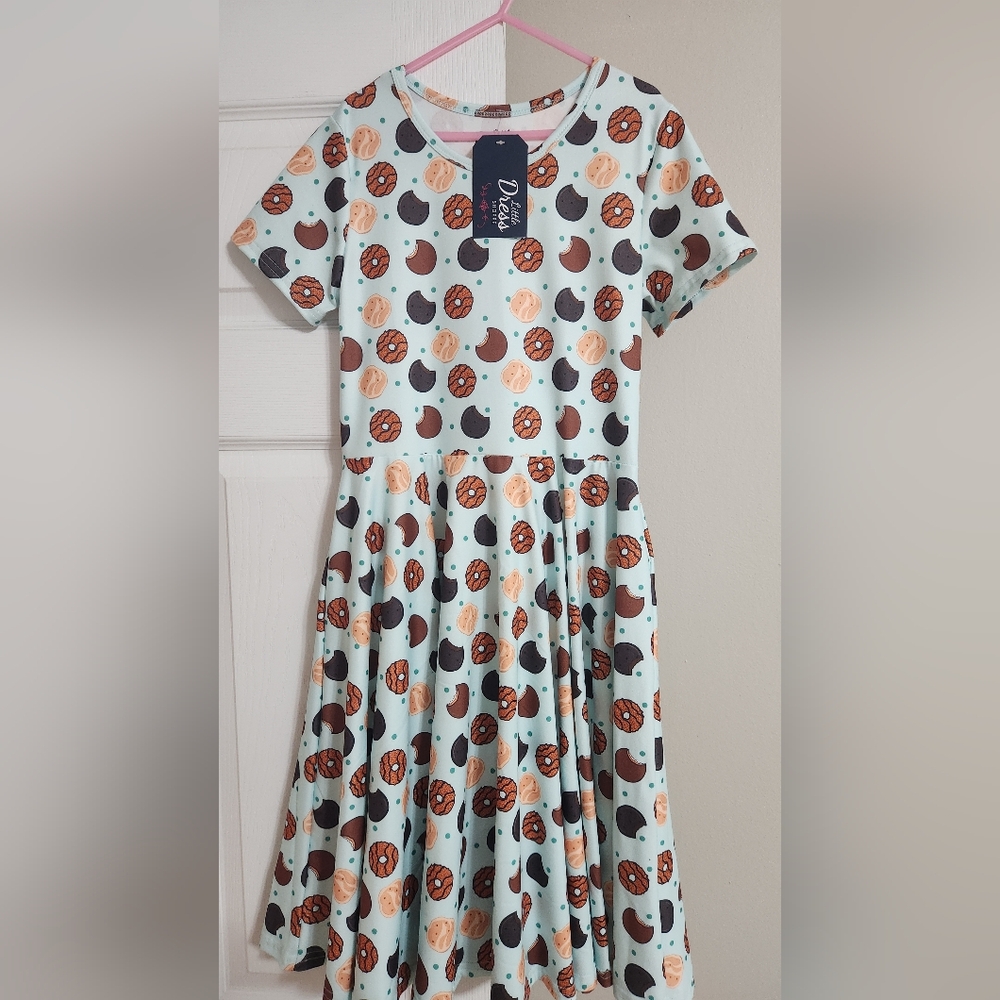 Kids Girl Scout Cookie Print Dress
